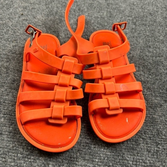 MELISSA Mel Girls Flox PVC Open Toe Fisherman Gladiator Sandal Orange size: 1 - Picture 1 of 11